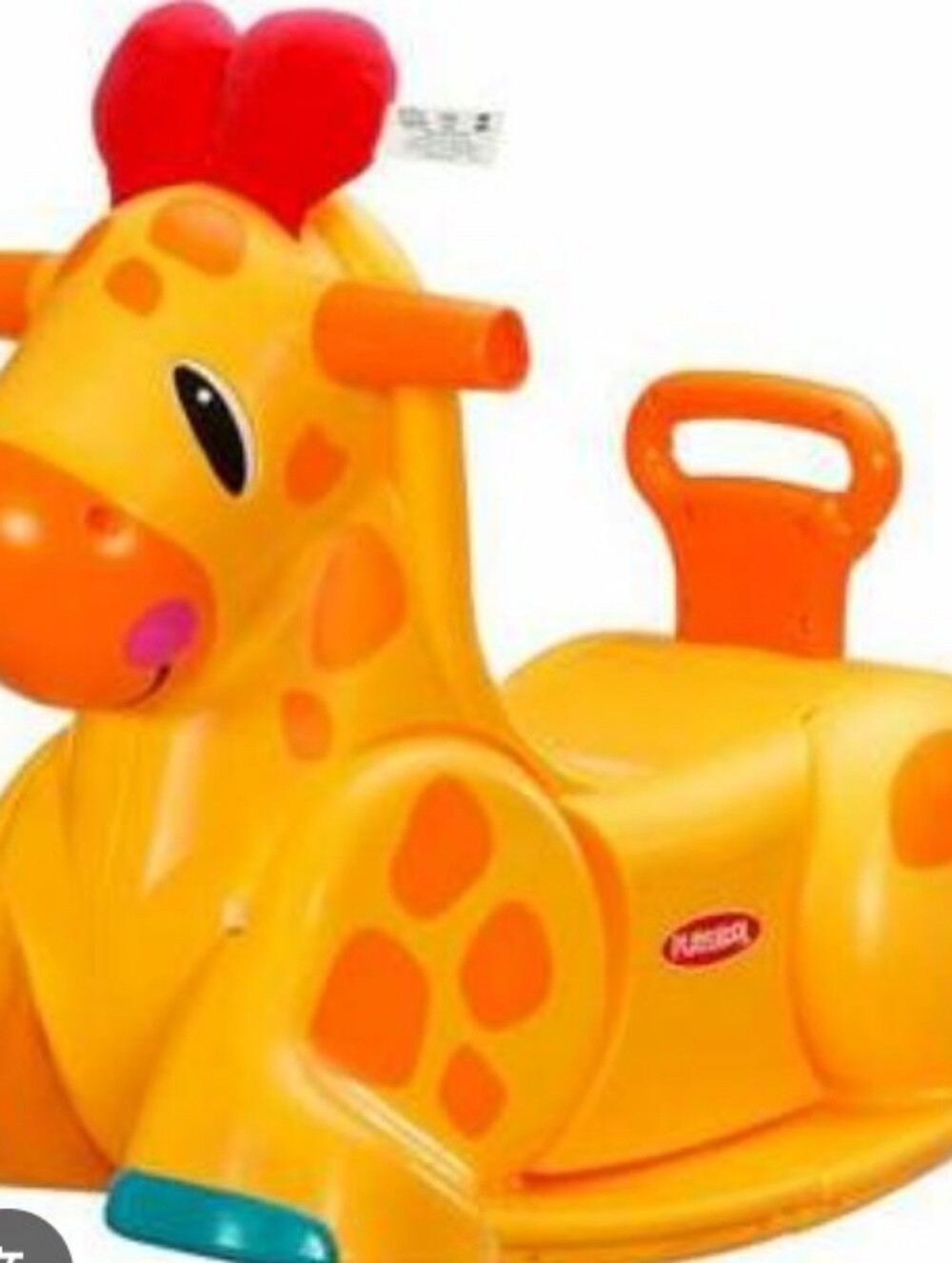 Yellow Giraffe Ride-On Toy - Bright Yellow Kids Rocker - Picture 2 of 2